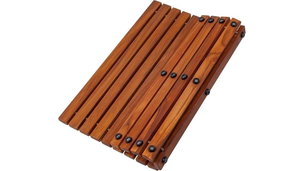 solid teak indoor outdoor mat
