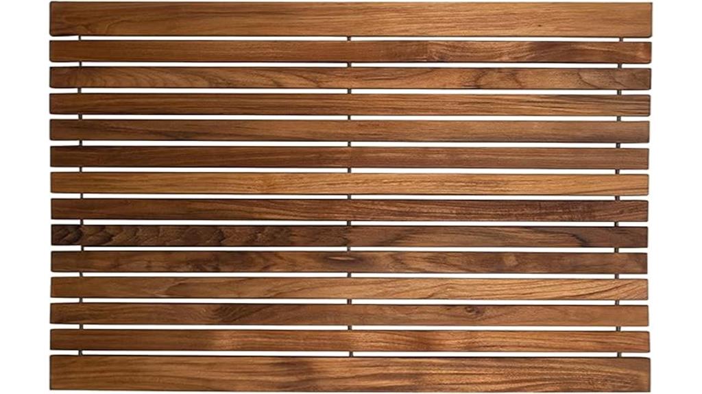 solid teak wood mat