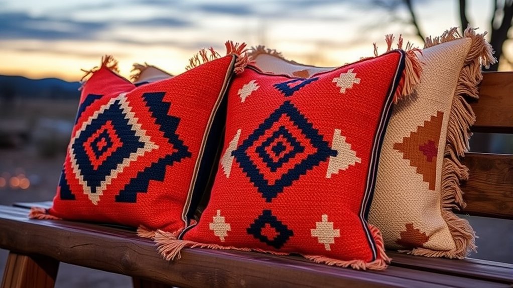 southwestern style cozy pillow decor