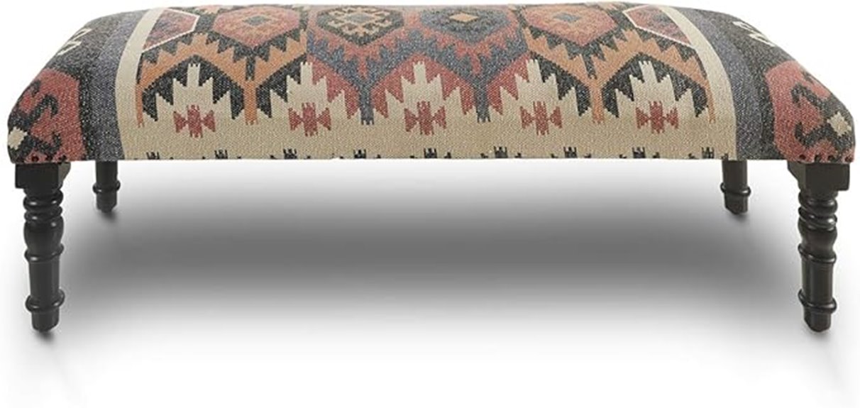 southwestern upholstered bench