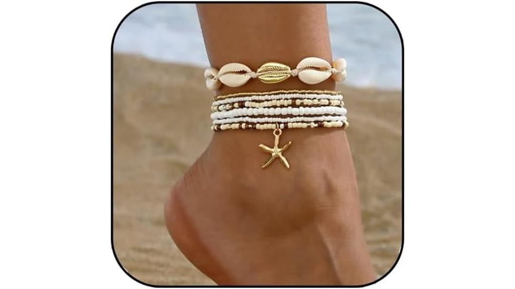 starfish shell anklet