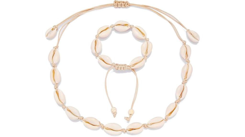 starfish shell jewelry set