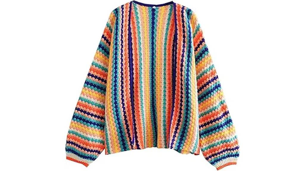 strawberry print v neck cardigan