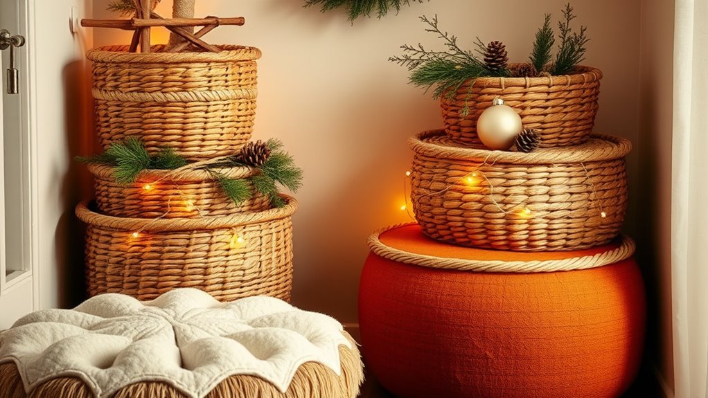 stylish baskets keep decor organized