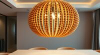 stylish beaded wood chandeliers