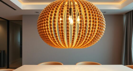 stylish beaded wood chandeliers