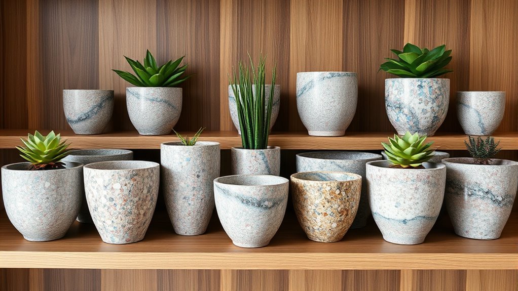 stylish durable terrazzo pots