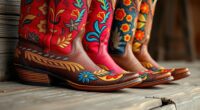 stylish embroidered western booties