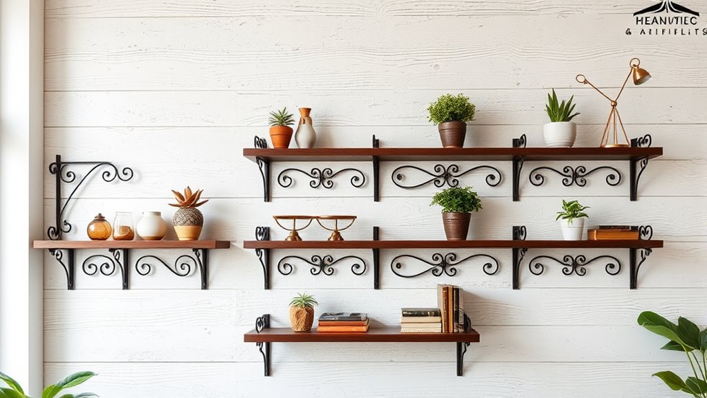 stylish metal shelf brackets