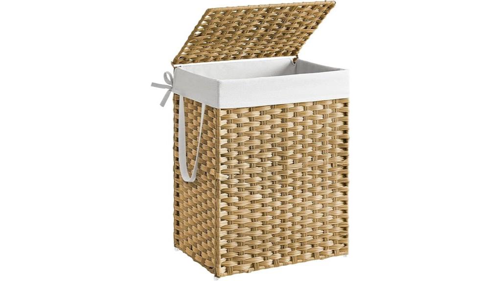 stylish synthetic rattan laundry basket