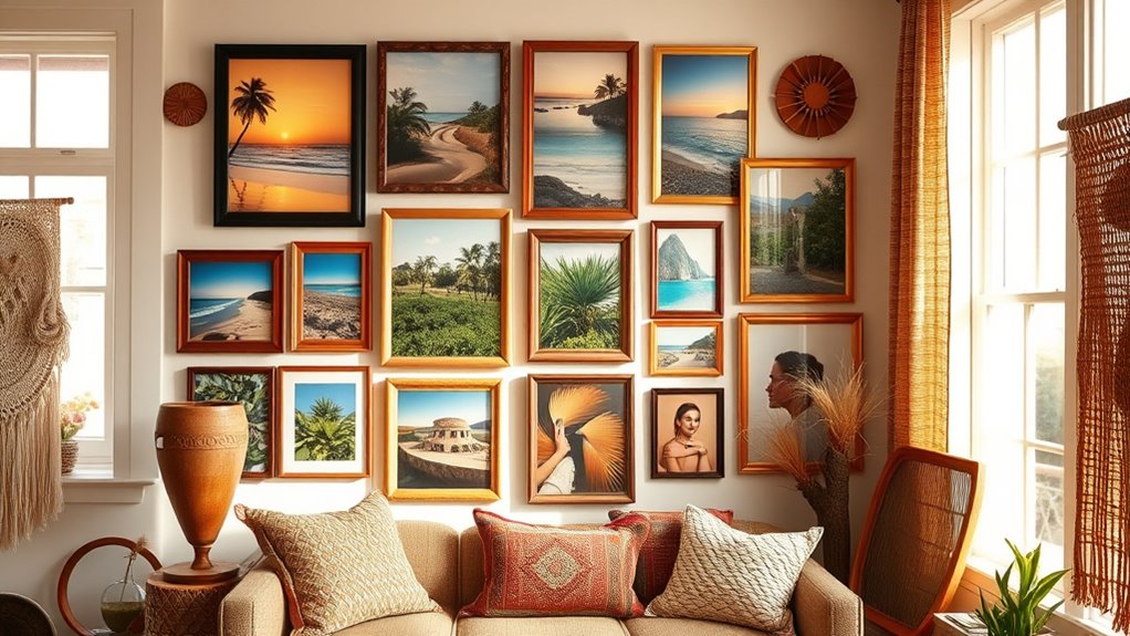 summer boho photography wall
