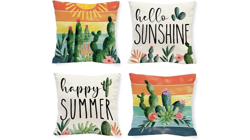 summer cactus pillow set