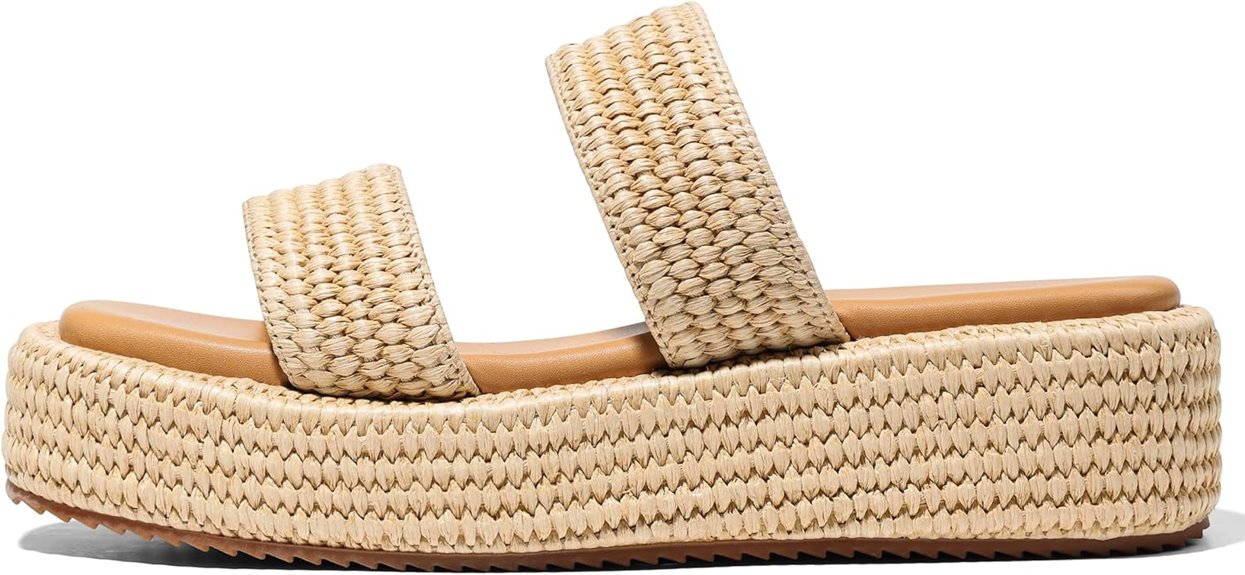 summer raffia wedge sandals