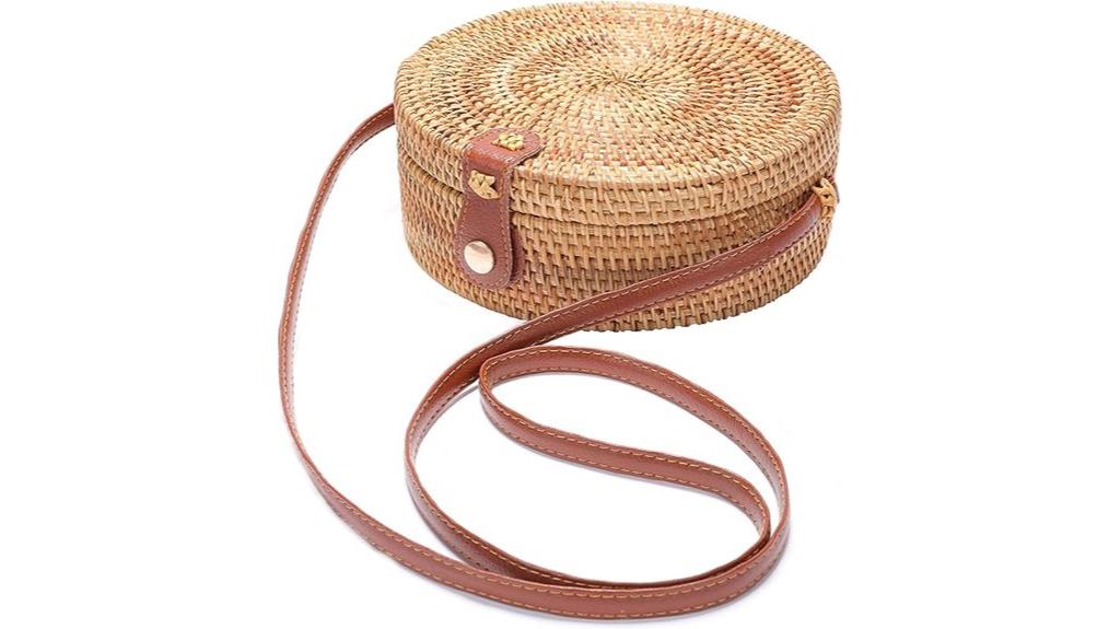 summer rattan beach bag