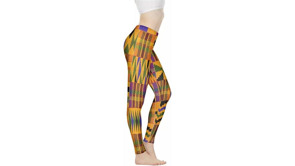 sunflower pattern workout leggings