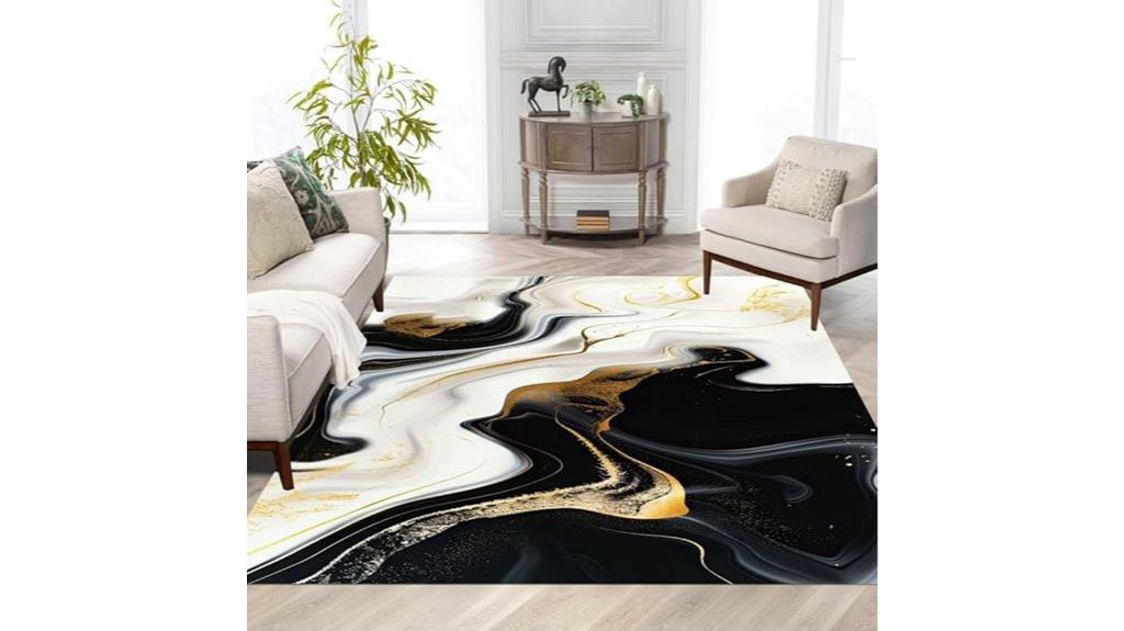 swirl abstract modern rug