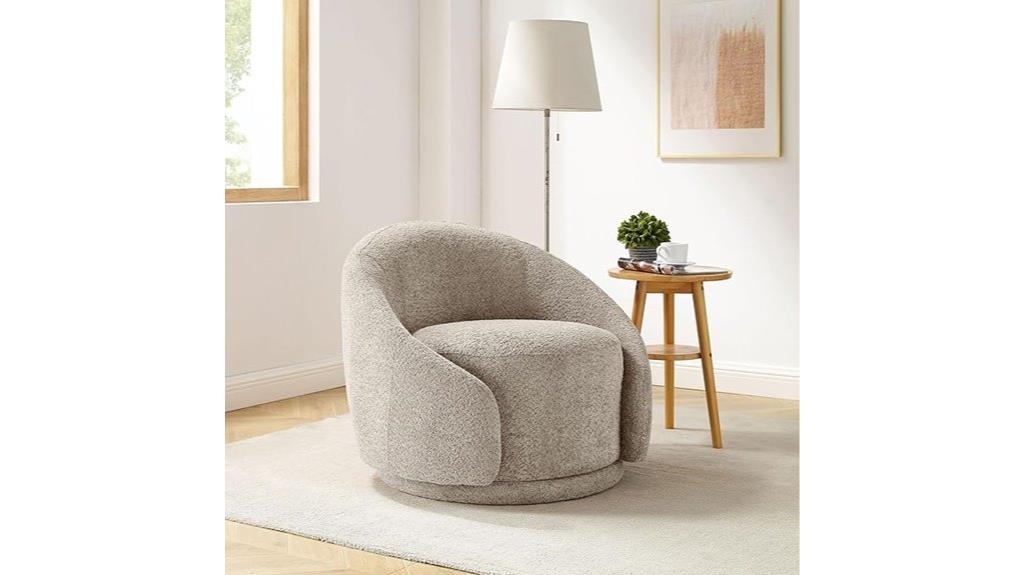 swivel upholstered round chair