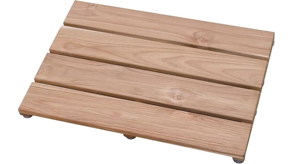teak bathroom floor mat