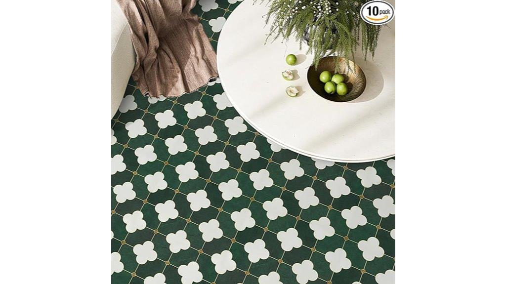 ten waterproof peel and stick tiles