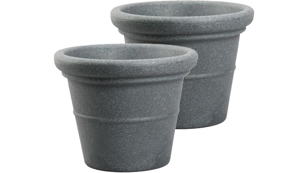 terrazzo plastic plant pots