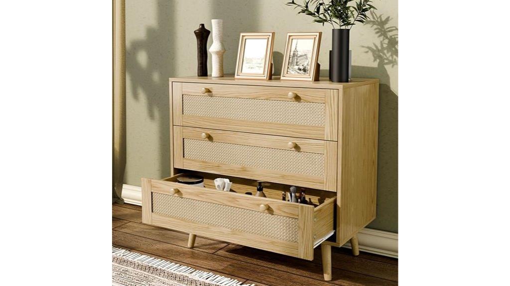 three drawer bedroom dresser