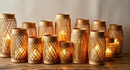 top bamboo lantern candle holders