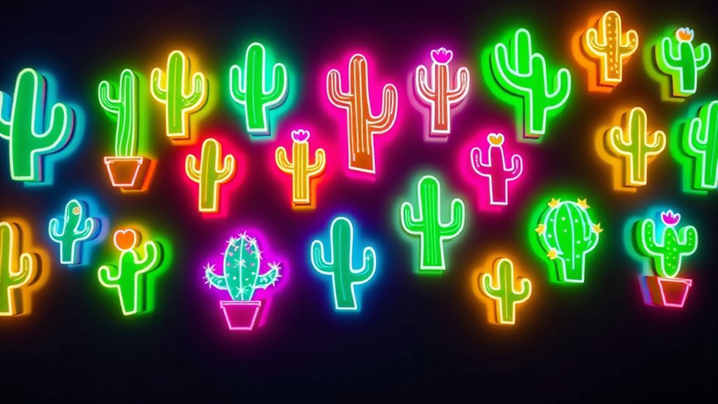 top cactus neon wall signs
