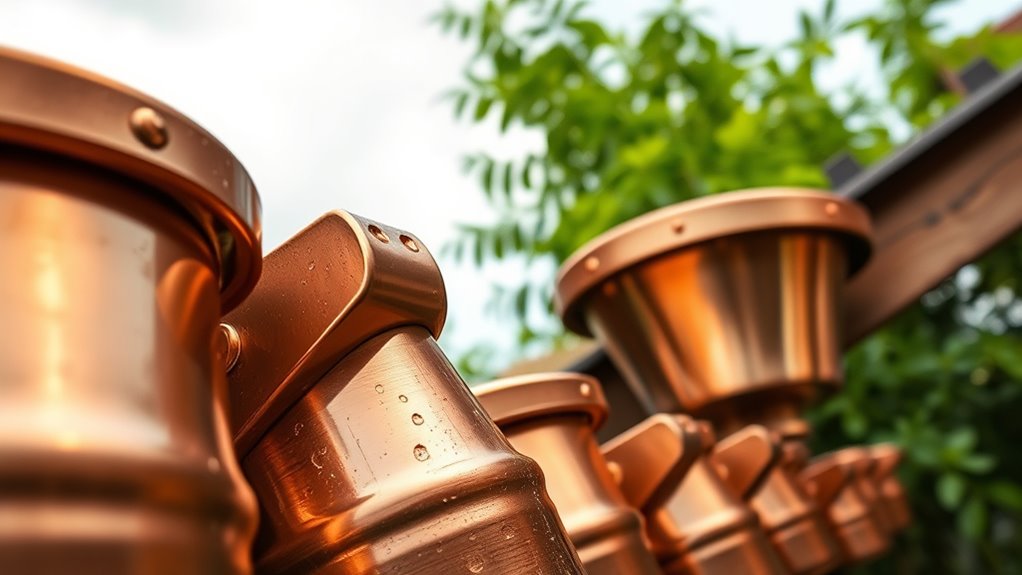 top copper rain diverters