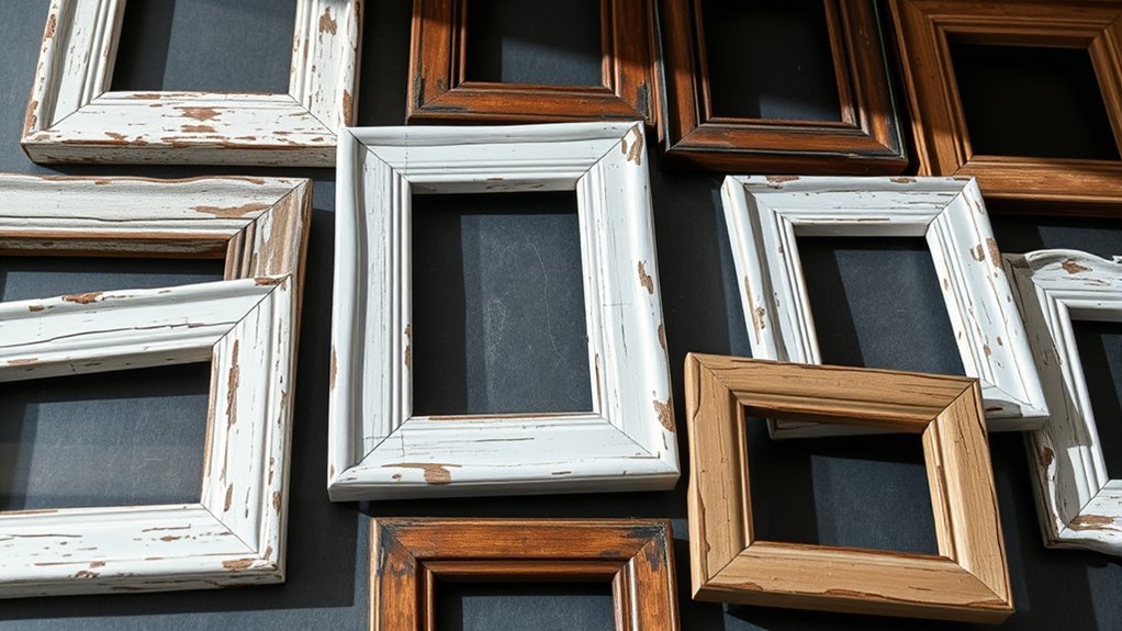 top distressed wood frames