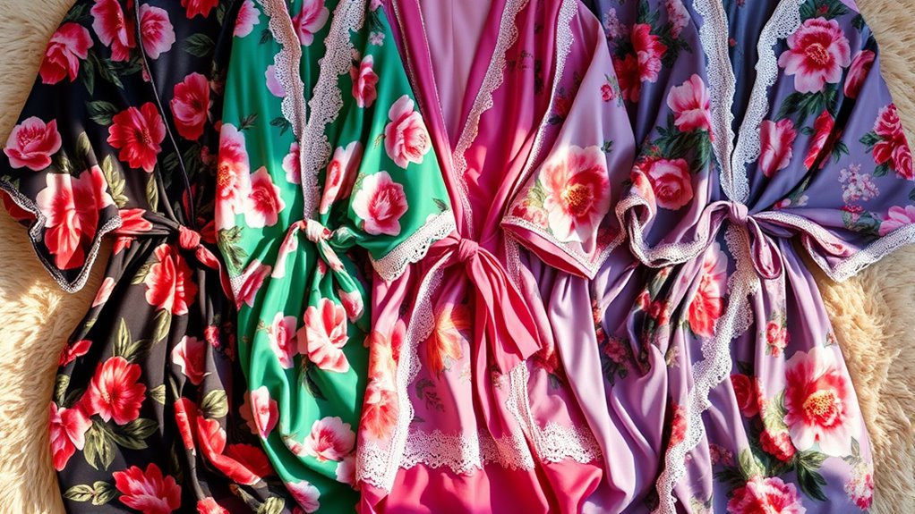 top floral kimono robes