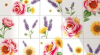 top floral peel and stick tiles