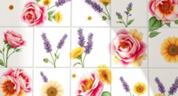 top floral peel and stick tiles