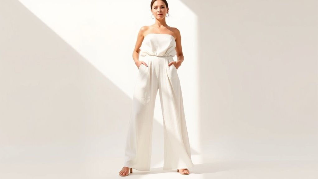 top gauze wide leg pants
