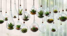 top glass globe plant holders