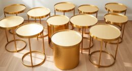 top gold metal tables