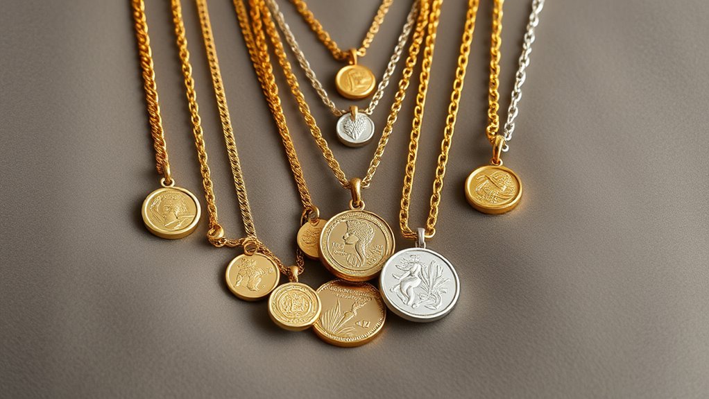 top layered coin necklaces