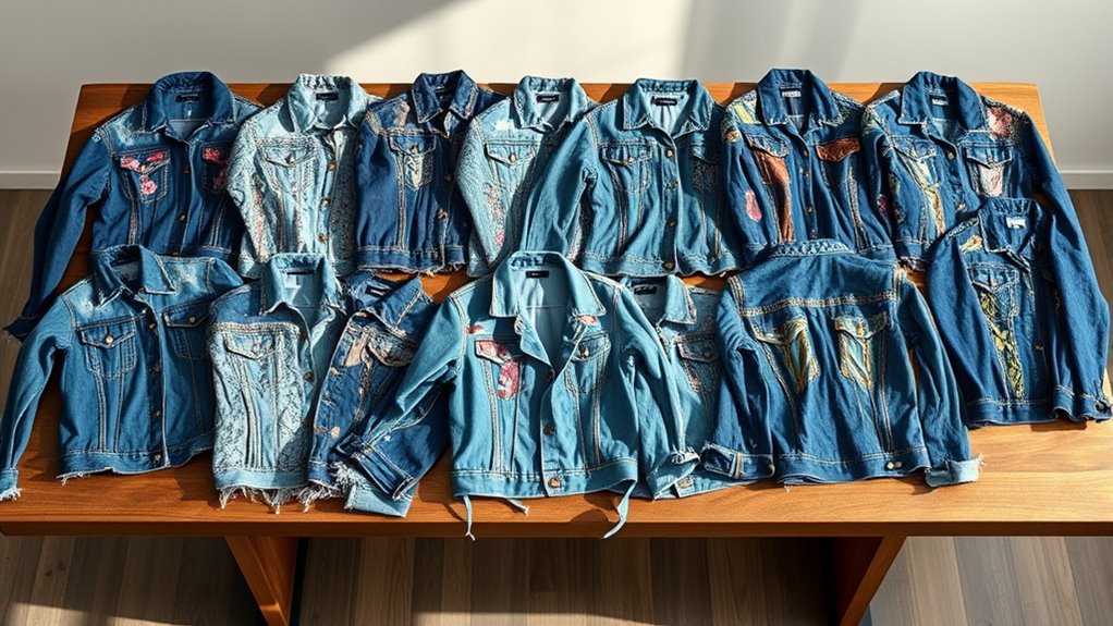 top patchwork denim jackets