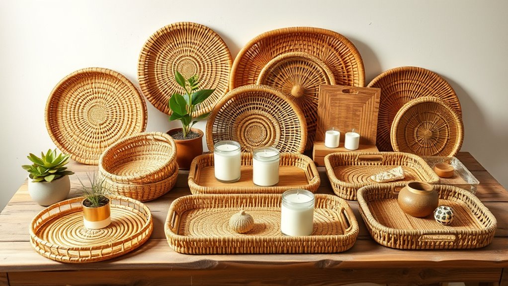top rattan tray decor