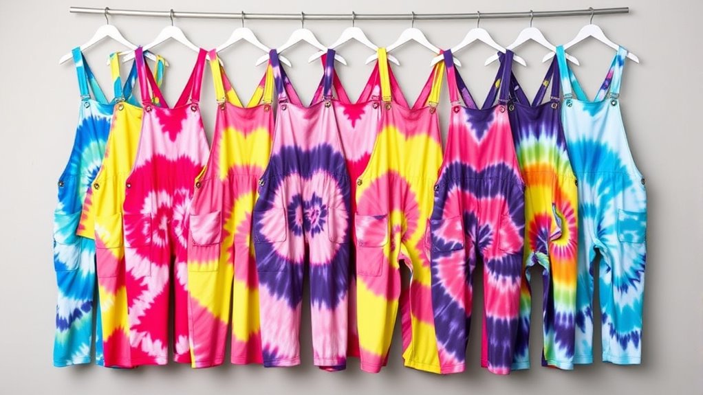top stylish tie dye overalls