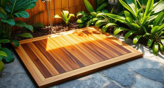 top teak shower mats
