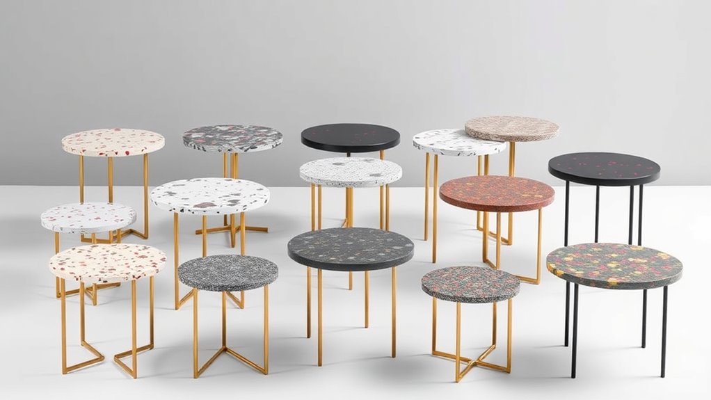 top terrazzo side tables