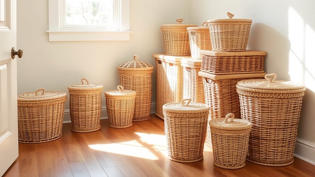 top wicker baskets with lids