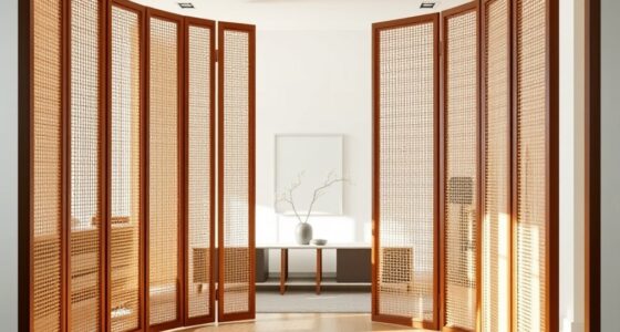 top woven cane room dividers