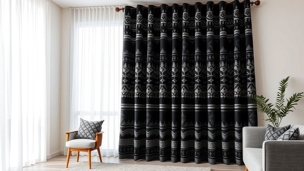 tribal patterned blackout curtains