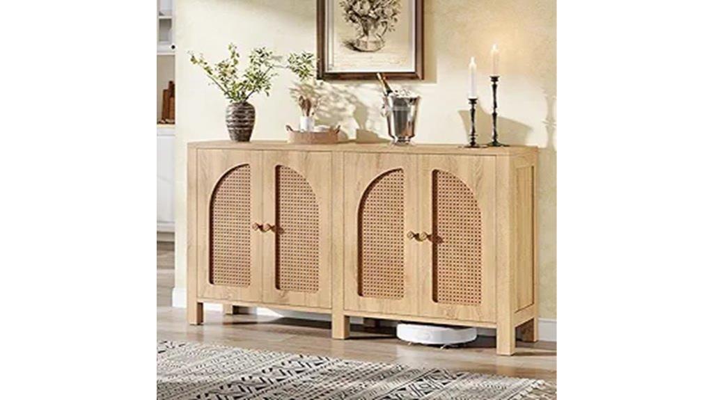 tribal rattan buffet cabinet