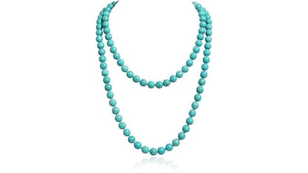 turquoise beaded cross necklace