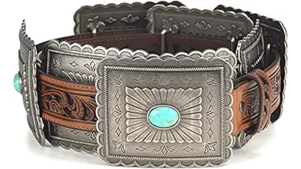 turquoise concho western belt