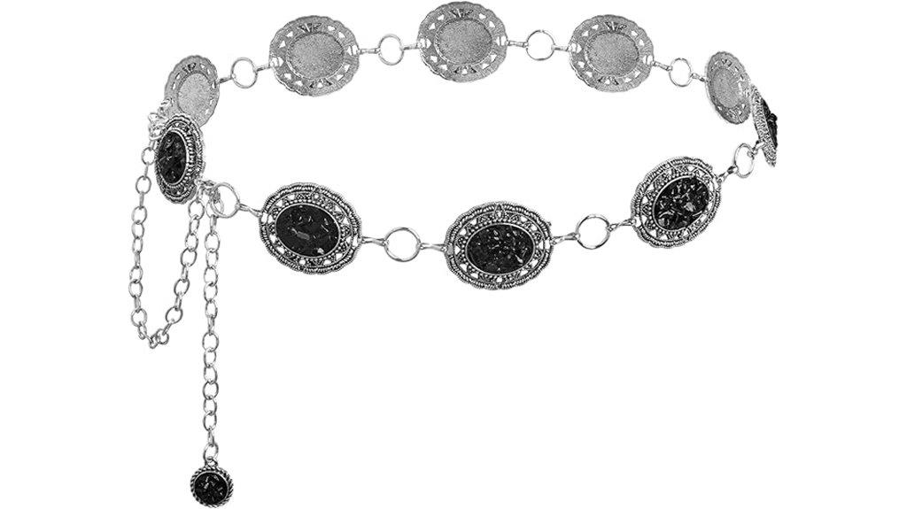turquoise gem chain belt