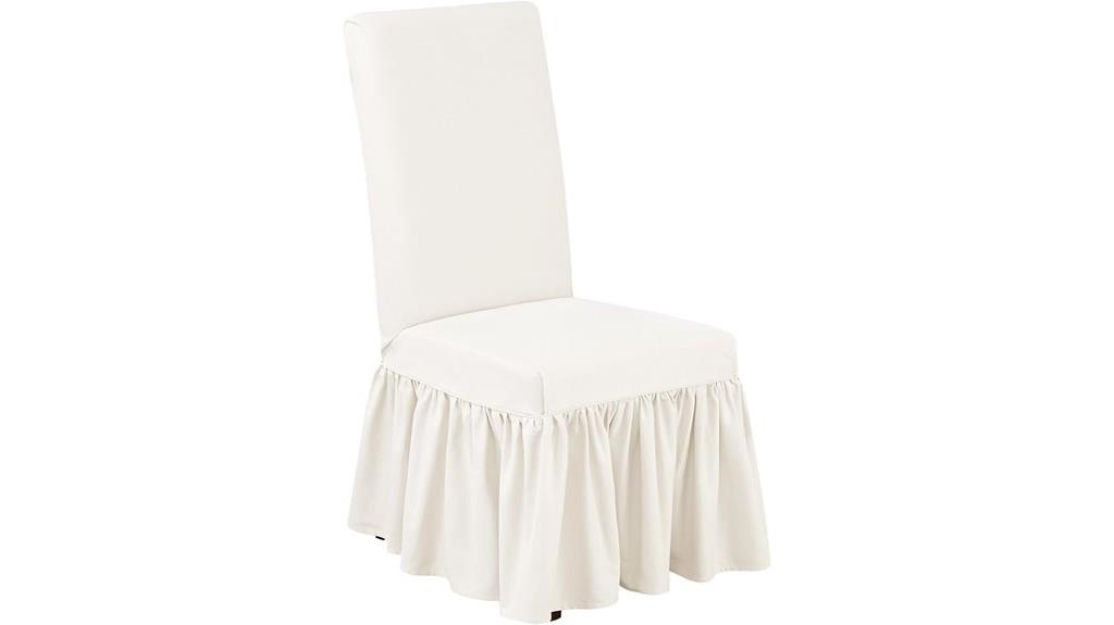 twill ruffled dining chair