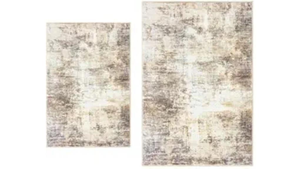 two abstract rug sizes